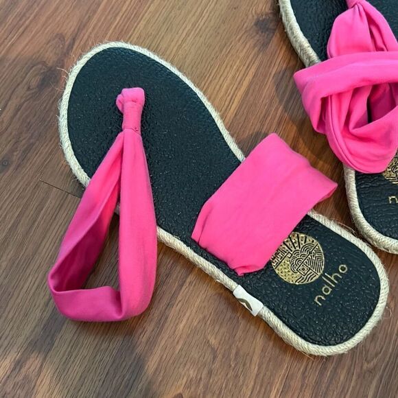 NEW Nalho pink espadrille sandals wrap sandals size 7 - Picture 4 of 8